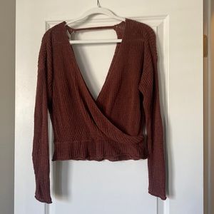 Burgundy Low Cut sweater